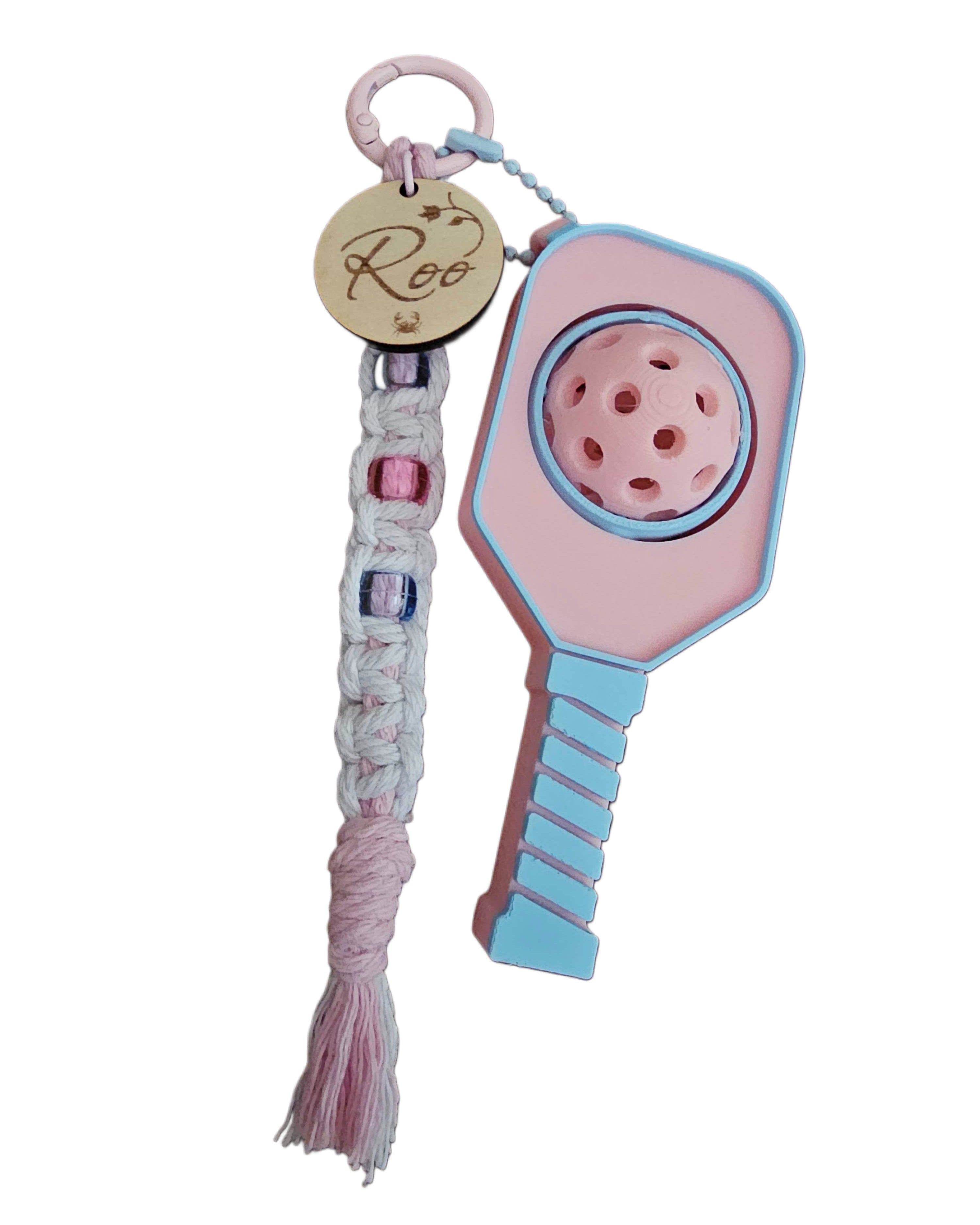 Personalized Pickleball Paddle Spinner Bag Charm