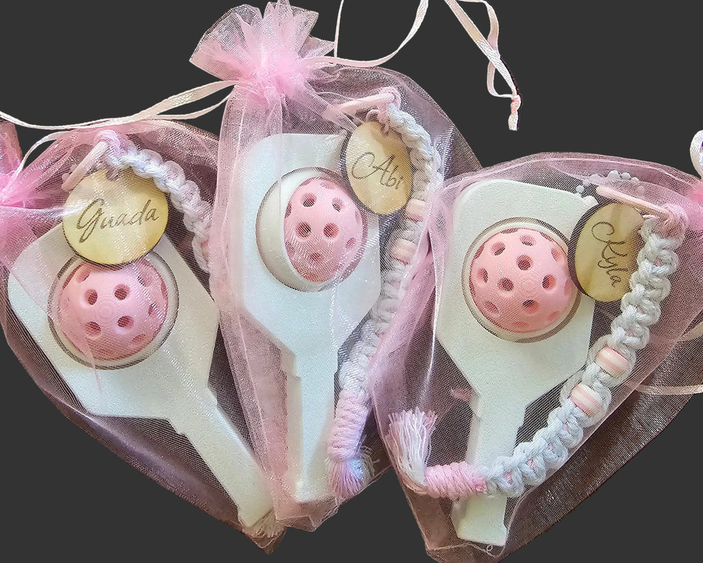 Personalized Pickleball Paddle Spinner Bag Charm