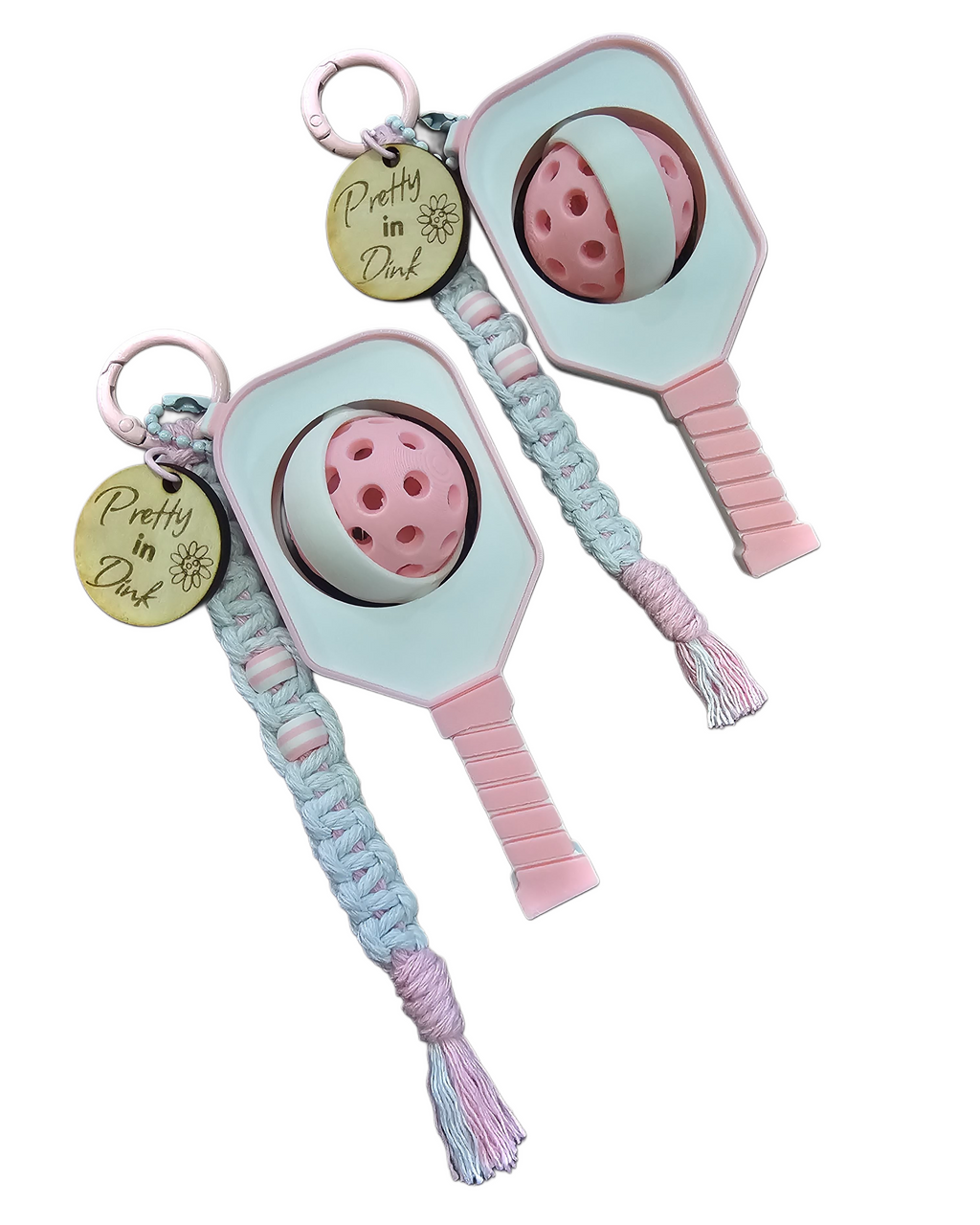 Personalized Pickleball Paddle Spinner Bag Charm